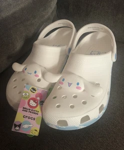 Crocs x Sanrio Cinnamoroll Classic Clogs White M10 W12 3D Ears Limited Edit - Picture 1 of 13
