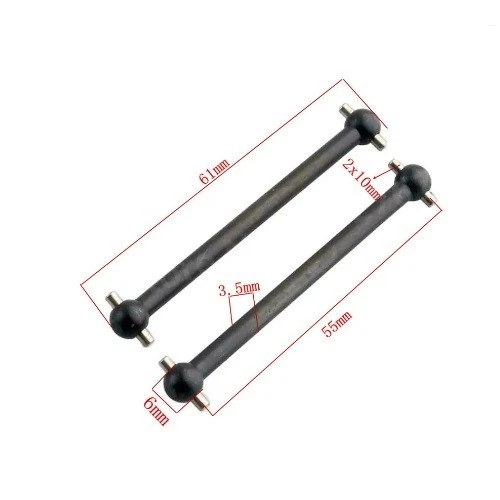 Redcat Racing 02003 Dog bones 61mm 2 pieces 02003 - Image 1 of 1