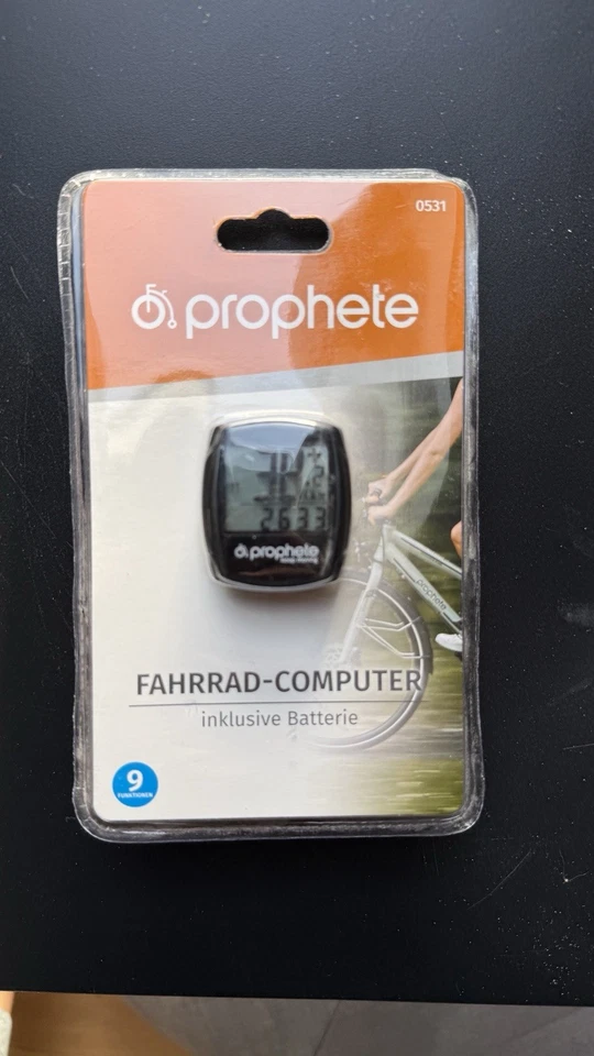 Prophete Fahrradcomputer, Fahrraddisplay mit 9 Funktionen, Farbe schwarz - Bild 1 von 2