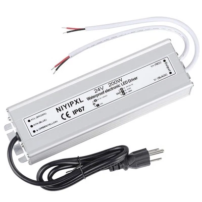 Controlador LED 200 vatios 24 V DC transformador de baja tensión, alimentación LED IP67 impermeable... Foto 1 de 4
