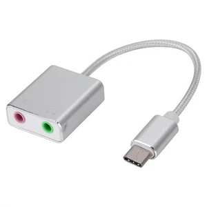 Type C External Stereo Sound Card Adapter 3.5mm EZ1247 BEA - Picture 1 of 11