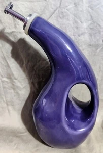 Rachel Ray Olive Oil Dispenser EVOO Bottle Stoneware Purple Cruet Exc Used Cond - Picture 1 of 3