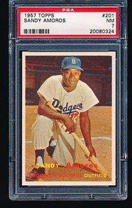 1957 Topps SANDY AMOROS #201 PSA 7 - Picture 1 of 2