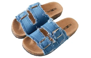 Pupeez Women's Comfort Flat Sandals Double Buckle Adjustable Straps Flat... - Picture 1 of 14