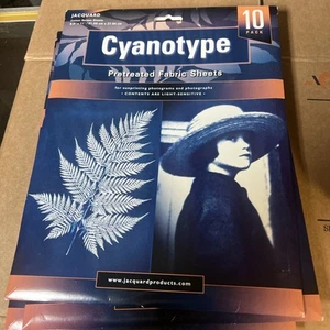 Jacquard Cyanotypie vorbehandelte Stoff Blätter 8,5"X11" 10/Pkg- - Bild 1 von 2