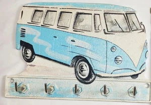 New Blue Volkswagen Cast Iron Key Holders - Picture 1 of 2