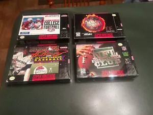 SNES Super Nintendo Completo en Caja Lote CIB - Deportes NBA JAM Ken Griffey NFL - Imagen 1 de 13