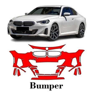 Front bumper PreCut PPF Paint Protection Film For BMW 2 Series Coupe 2022-2025 - Picture 1 of 6
