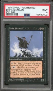 1995 Magic the Gathering MTG Ice Age Brine Shaman PSA 9 Mint Pop 1 PEDH EDH - Picture 1 of 2