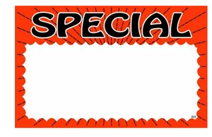 100 - 3.5" x 5.5" Special Price cards for Retail Stores Nice Signage Signs - Picture 1 of 1