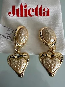 JULIETTA Night Fever Rhodium Plated & Resin Earrings $240 MSRP - Picture 1 of 9