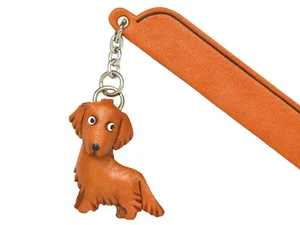 Golden retriever Leather dog Charm Bookmarker *VANCA* Made in Japan #61731 - Picture 1 of 10