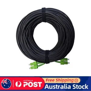 100m SC/APC Single-Armored SM 9/125 G657A2 DX 3.0mm LSZH Black Fibre Optic Cord - Picture 1 of 3