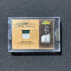 2004 Playoff Prime Cuts RICKEY HENDERSON #TL-78 Jersey Patch GAME WORN 8/9 CARD