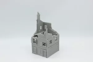 European Small Destroyed House 3d Printed 1/100 1/87 1/72 - Picture 1 of 3