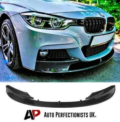 AUTO PERFECTIONISTS UK Alerón divisor delantero negro brillante BMW 3 Series F30 F31 labio M Sport 2011-2019