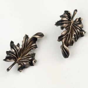 Menge 2 Vintage Trifari Sterling individuelle Mini Blatt Broschen - Bild 1 von 4