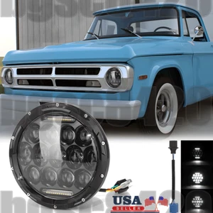 H6024 105W 7inch Round Led Halo Headlight Hi/Lo For Dodge D100 D200 Pickup Truck - Bild 1 von 12