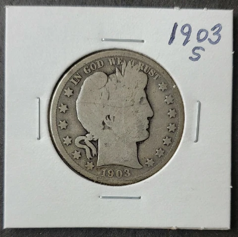 1903 S 50c Barber Silver Half Dollar Cover