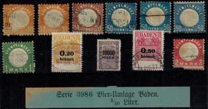 German Baden State 1875-1920 2 Mark 10,000 Mark & Beer Stamp 5/10 Liter - Picture 1 of 1