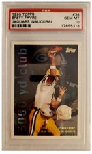 1995 Topps Brett Favre JAGUARS INAUGURAL card #34 graded PSA 10 card