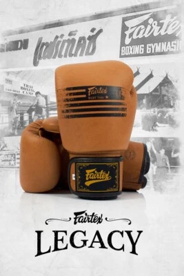 Neu Echtleder Fairtex Legacy Boxhandschuhe Retro Classic Braun Neuestes Modell - Bild 1 von 4