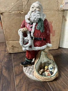 Vintage Weihnachten The Legend of Santa Claus Safe Arrival 1994 Keramik Figur - Bild 1 von 9