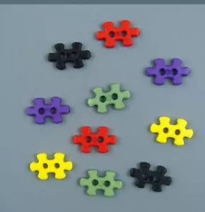 CHERI STROLE CHILREN'S BUTTON - PUZZLE PIECES - Picture 1 of 2