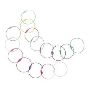 15 Pcs Wire Rope Key Ring Keychain Cable Rings Keychains Keyring Circle Loop - Imagen 1 de 12
