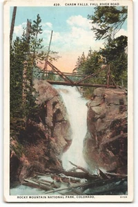 1928 Chasm Falls, Fall River Road, National Park, Colorado VTG Postcard SK2. - Picture 1 of 2