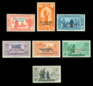 Italian Colonies AEGEAN ISLANDS 1932  St. Anthony of Padua  Sc# 12-18 mint NH/LH - Picture 1 of 2