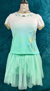 Disney Princess Jasmine, Gold And Turquoise Skirt and Shirt Outfit Size 10 - Picture 1 of 6