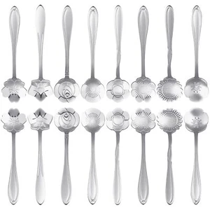 16 Pcs Teaspoon Tea Spoons ESRISE Stainless Steel Coffee Dessert Spoon Cute De - Picture 1 of 6