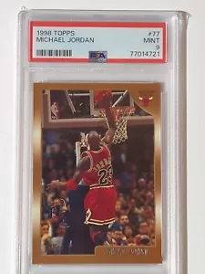 1998 Topps MICHAEL JORDAN #77 PSA 9 MINT. Chicago Bulls - Picture 1 of 3