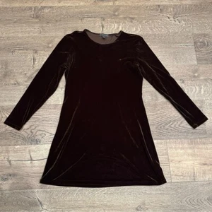 BANANA REPUBLIC Brown Long Sleeve Dress Forest Fairy Whimsigoth Dress Size M - Picture 1 of 8