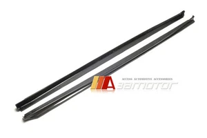 Carbon Fiber 3D Style Side Skirt Extensions 2PC fits BMW F10 5-Series M5 Package - Picture 1 of 1