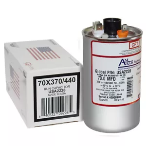 AmRad USA2228 Round Run Capacitor 70 uF MFD 370 / 440 Volt Made in USA - Picture 1 of 4