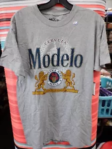 MENS SIZE MEDIUM MODELO CERVEZA BEER GRAY HEATHER TEE TSHIRT NEW #22419 - Picture 1 of 1