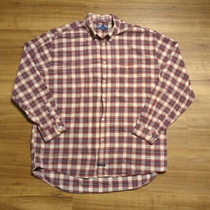 Structure Flannel Shirt Mens Large Plaid Long Sleeve Button Down Casual - Picture 1 of 11