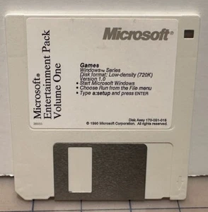 Microsoft Entertainment Pack Volume One Games 3.5" Floppy Disk - Photo 1/2