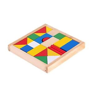 Geometry Wooden Blocks Sensory Wooden Building Toy Shape Sorting Stacking Toy