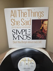 Simple Minds All The Things She Said Don't You Forget About Me Vinyl Maxi Single - Picture 1 of 7