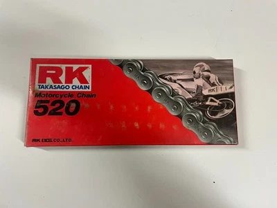 CATENA TRASMISSIONE RK RK520-120 MAGLIE 120 RK CHAIN COPPERED - Immagine 1 di 4