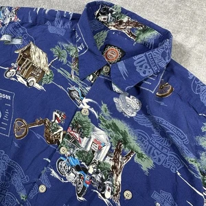 VTG Harley Davidson Men's XL Tori Richard Shirt Button Up Hawaii Made In USA - Picture 1 of 8