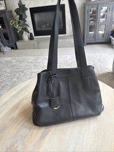 Radley  Shoulder Bag Three Compartments Black Grain Leather Medium Women's - Picture 1 of 12