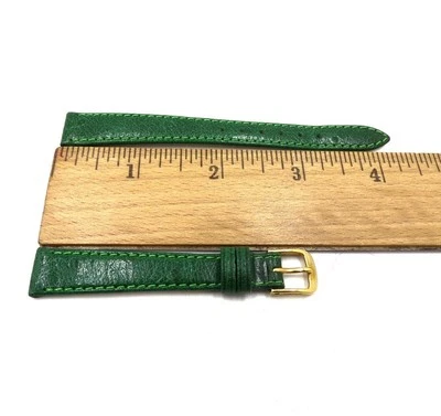 Pulseira de relógio NOS Speidel 13mm/R couro verde avestruz granulado (B86) - Imagem 1 de 3