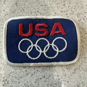 USA Olympic Supporter Promotional Patch CA 1984 USA Vintage 2x3 - Picture 1 of 3