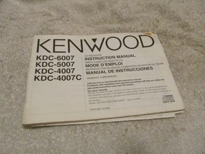 Kenwood KDC 6007 5007 4007C CD-Receiver Original Vintage Bedienungsanleitung - Bild 1 von 3