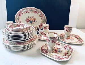 Vintage Johnson Brothers Dorchester_ England. Speiseteller / Suppenteller._ Crazing - Bild 1 von 6