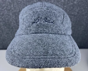 Vintage L.L. Bean Trapper Hat Cap Fitted Size Large Gray Fleece Polartec 5 Panel - Picture 1 of 10